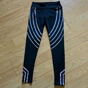Source Unknown Black and Silver Leggings